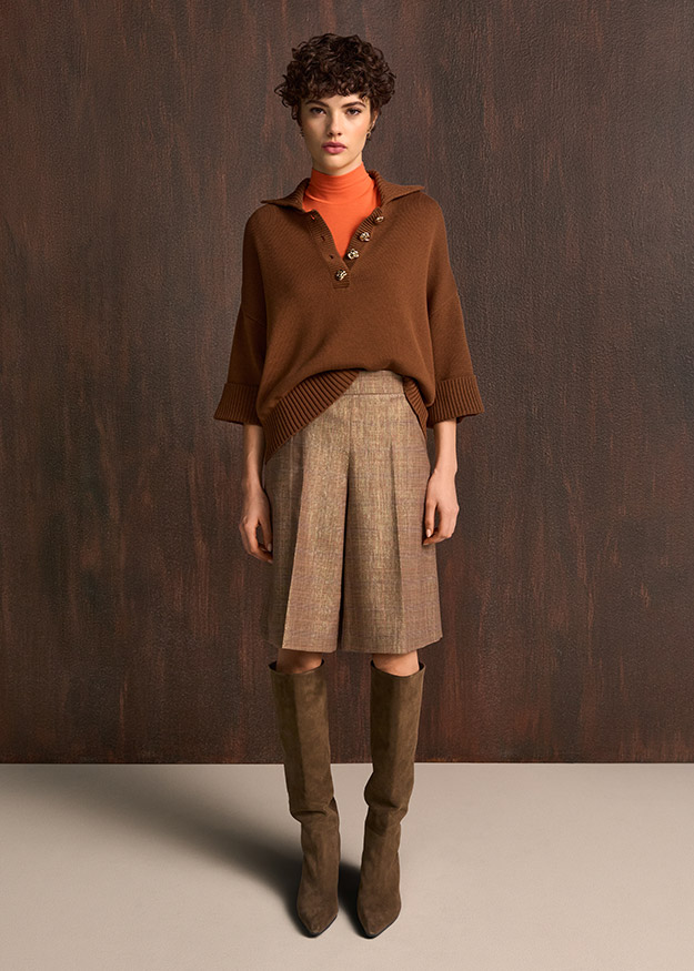 Kleidung, Pullover, Shorts?, Wollpullover, Stiefel