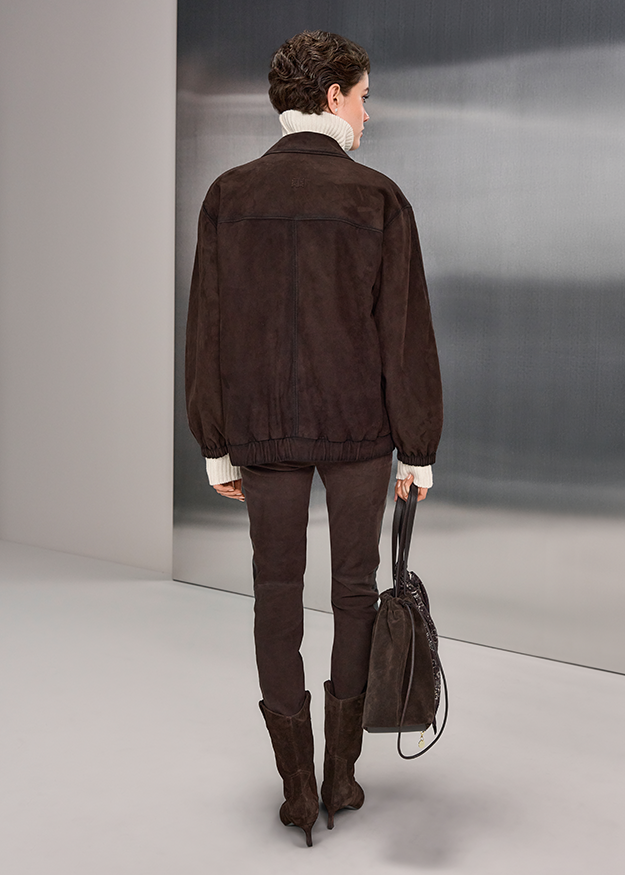 jacke, Suede, braun, Oversize, Gürtel-ähnlich?