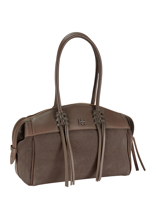 handtasche, braun, leder, tragetasche, reissverschluss