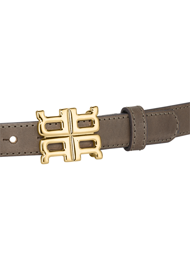 Gürtel, Leder, Goldfarbig, Breiter Goldschnalle, Stoff- oder Lederband