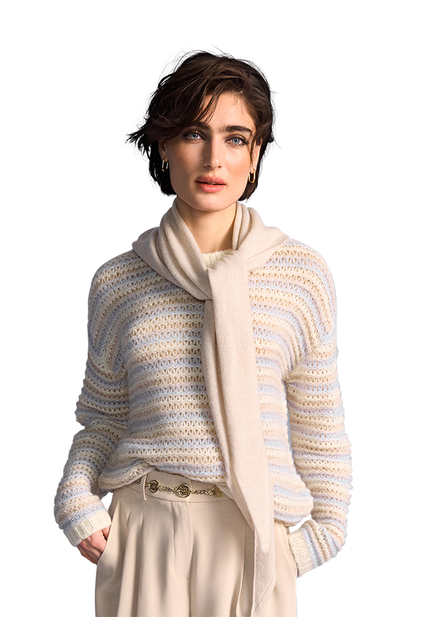 gestreifter Pullover aus Alpakamix