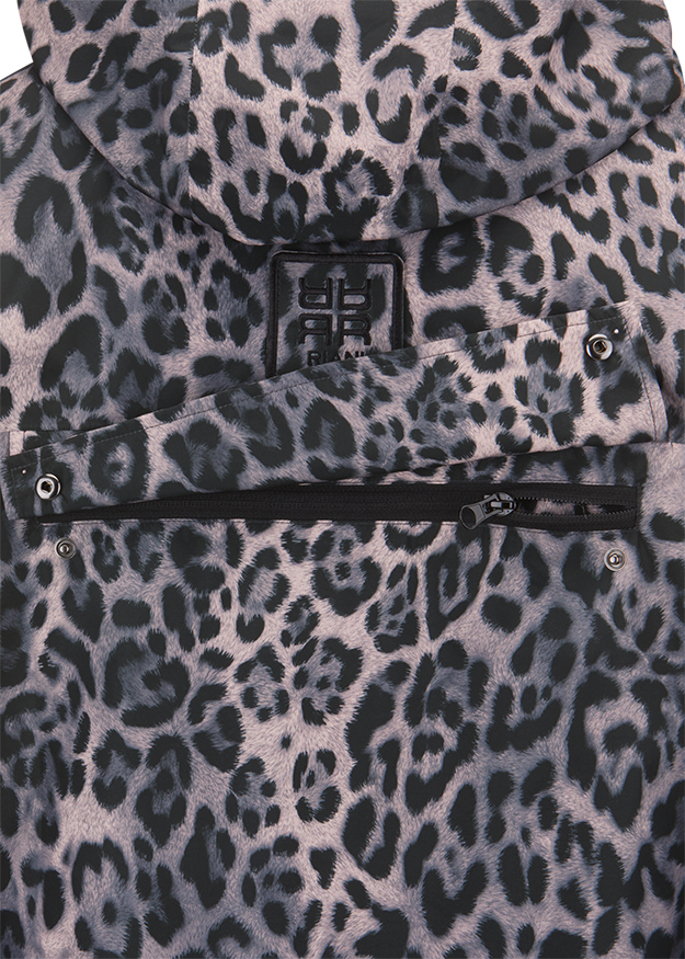 Leopardemuster, Fell, Jacke, Reißverschluss, Kapuzenpullover
