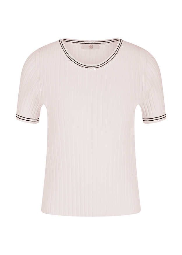Knitted Shirt with round Neckline