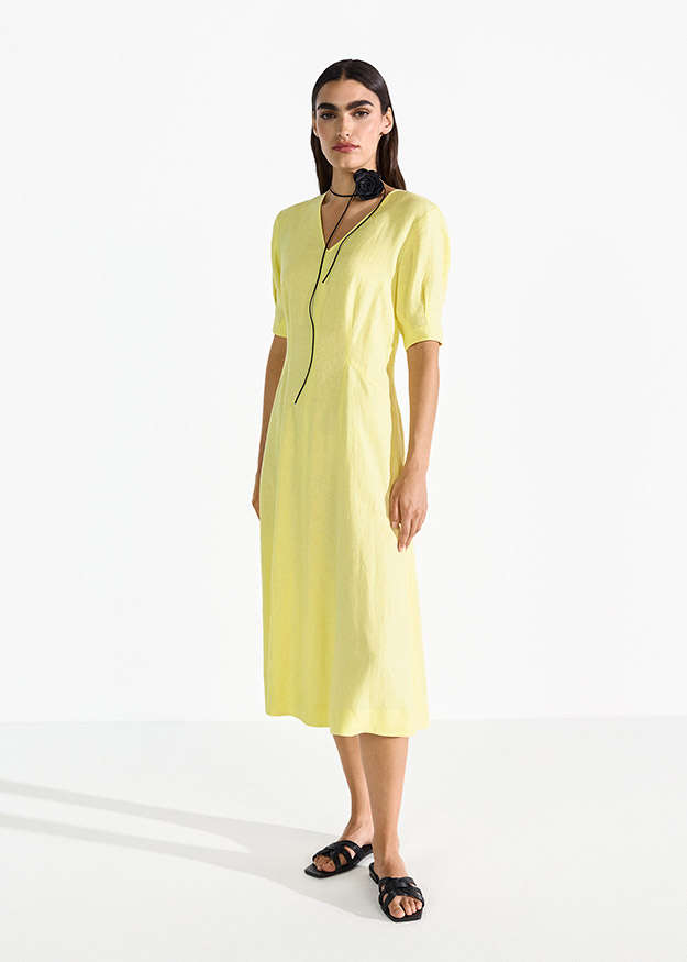 Kleid, Sandale, Leinen, Formelle Kleidung, Person