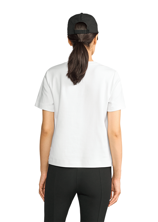 T-Shirt, Kurzarm, Weiß, Rundhalsausschnitt, Casual