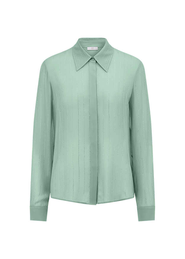 Hemd, Langarm, Knopfleiste, Kragen, Unifarben