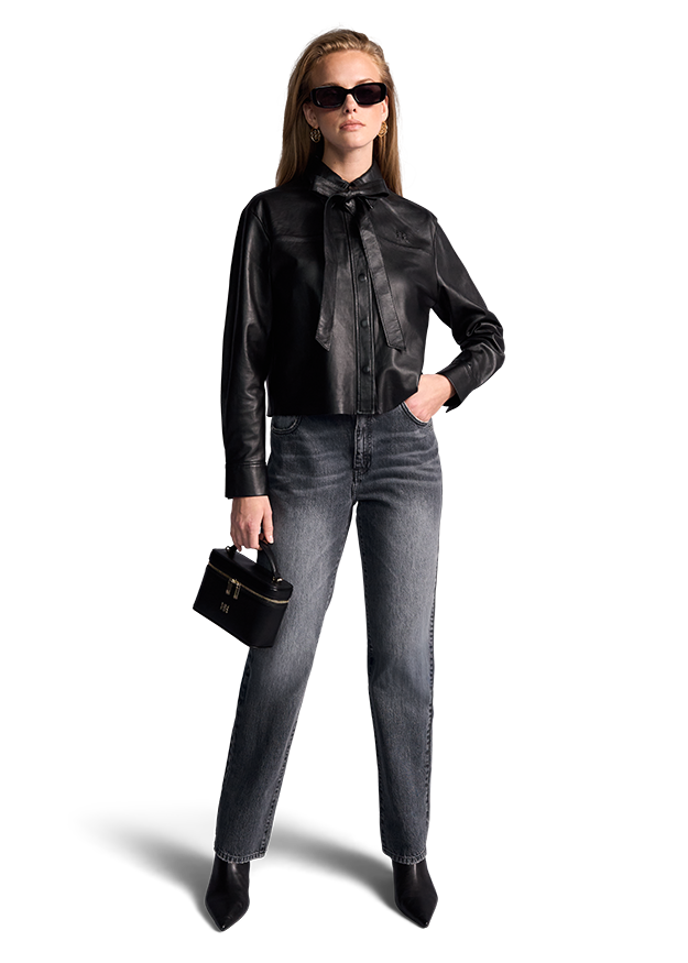 Straight Leg Jeans aus Authentic Black Denim