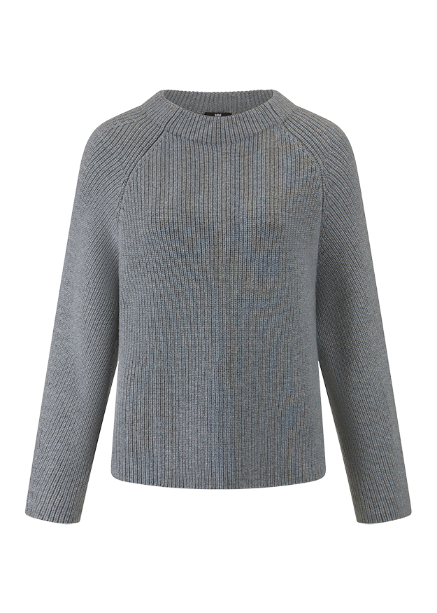 Pullover, Knitwear, Rundhals, Langarm, Grau