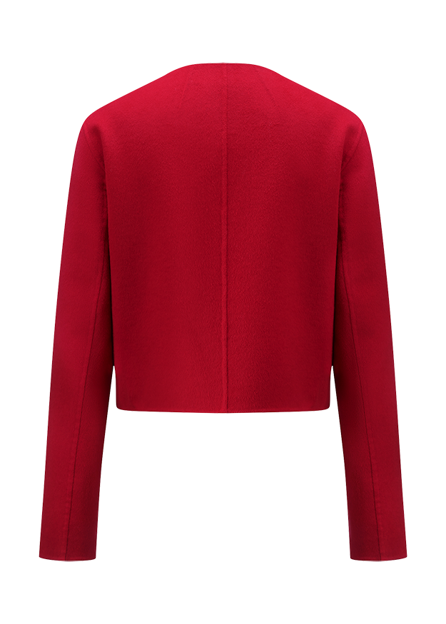jacke, rot, kurz, rückseite, elegant