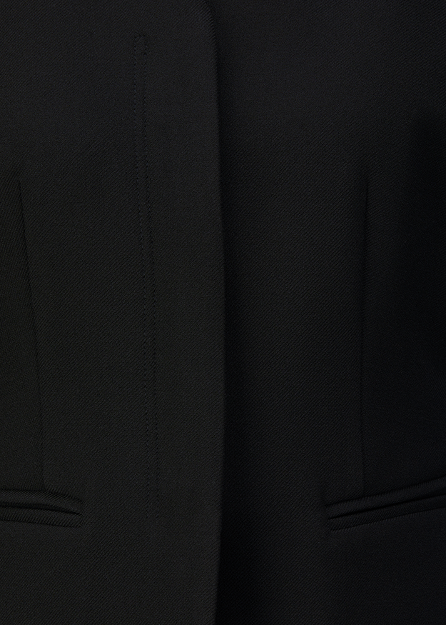 blazer, jacke, paspel, pocket, schwarz