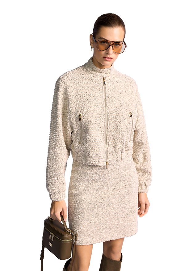 Bouclé Miniskirt
