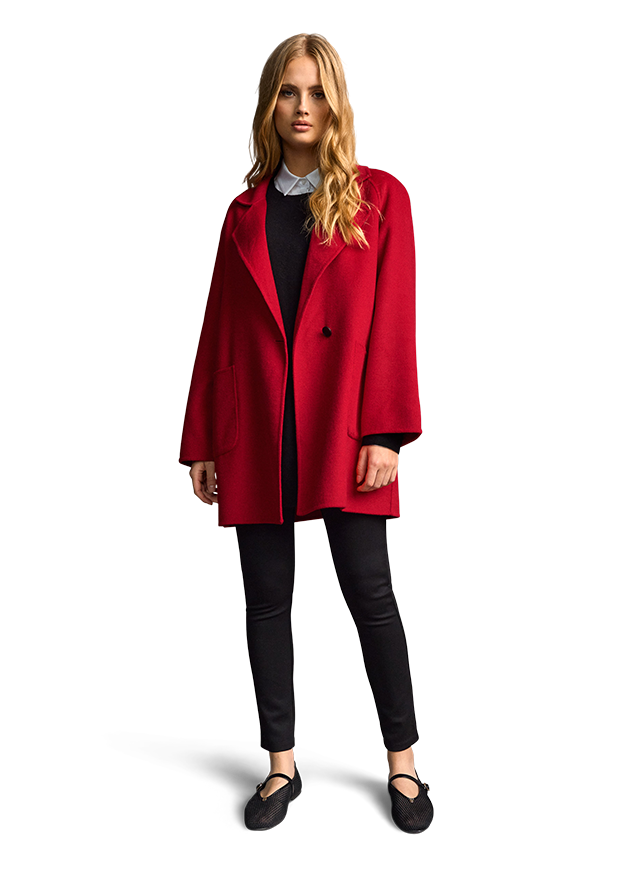 Oversize Doubleface Coat Mantel, Umhang, Person, Frau