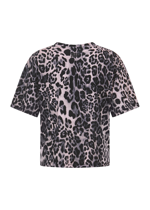 Leopardmuster, T-Shirt, Kurzarm, Leopard-Print, Musterprint