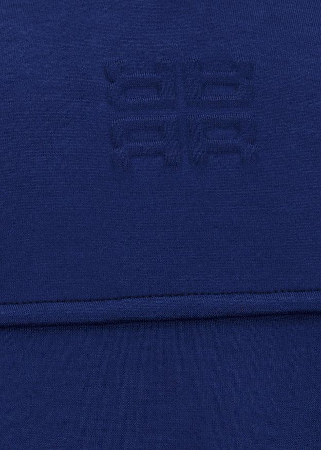 Hoodie, blau, eingebranntes logo, Fleece, Naht