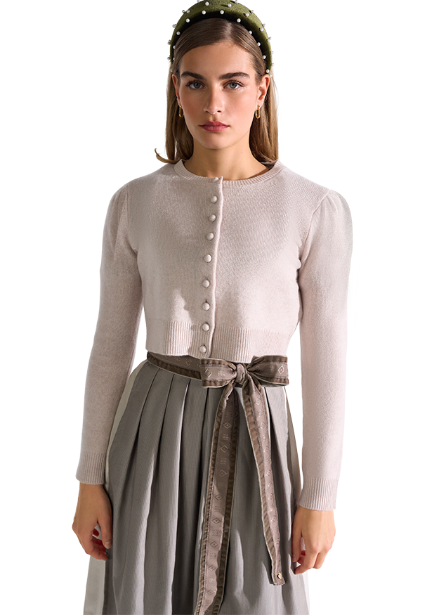 Cardigan with Puff Sleeves