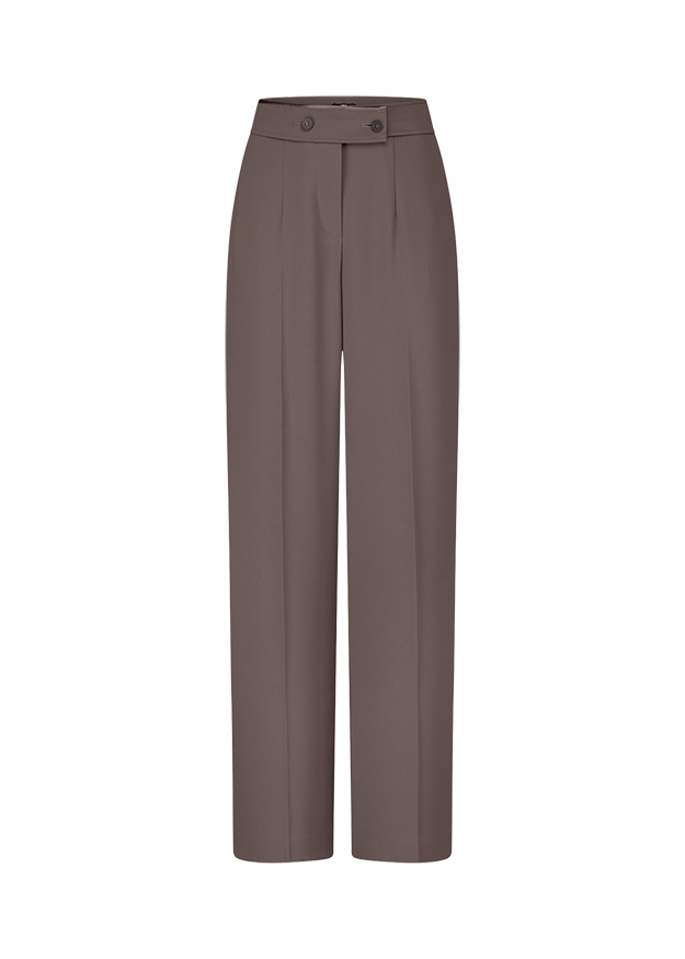 hose, braun, taillierte, Weite, Gürtel-Look