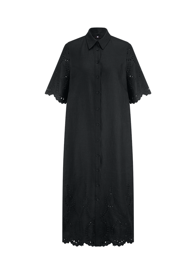 riani linen dress Linen Dress with Slim Straps