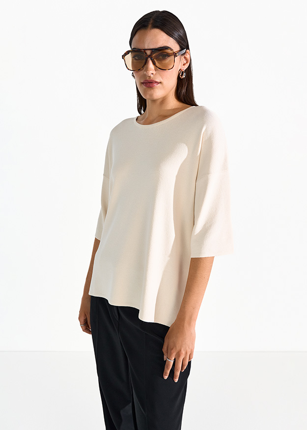 Viscose knit jumper