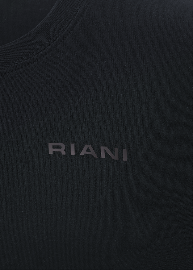 T-Shirt, Schwarz, Rundhals, Logo, RIANI