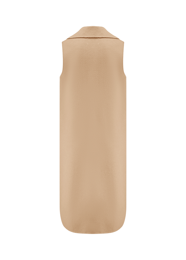 Slingbag, Beige, Satin, Sleeveless, Collar
