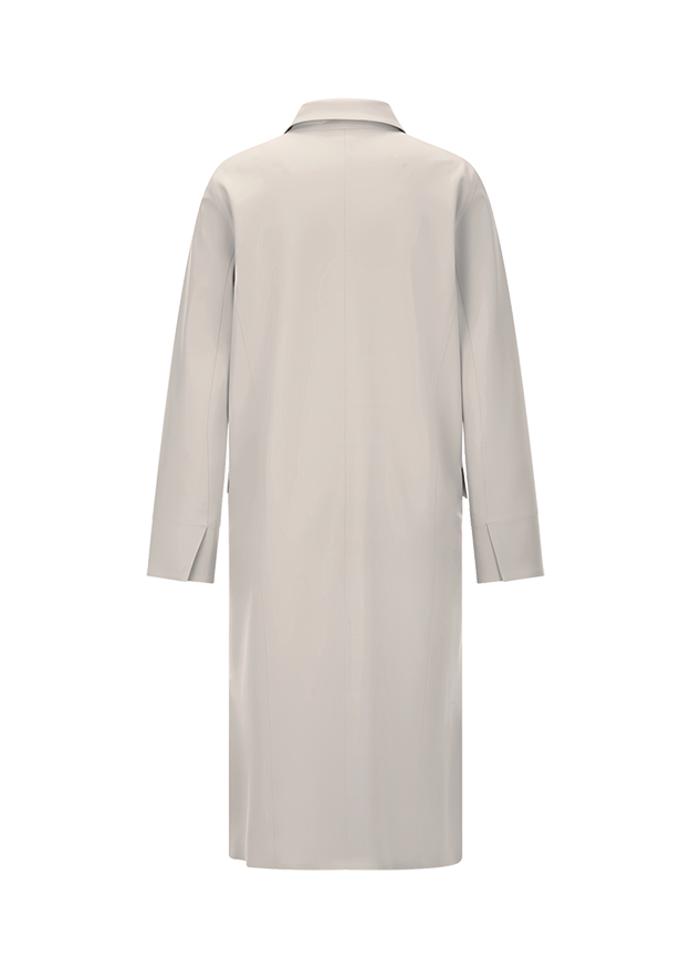 Mantel, Langejacke, Ungefüttert, Kragen, Gerade Passform