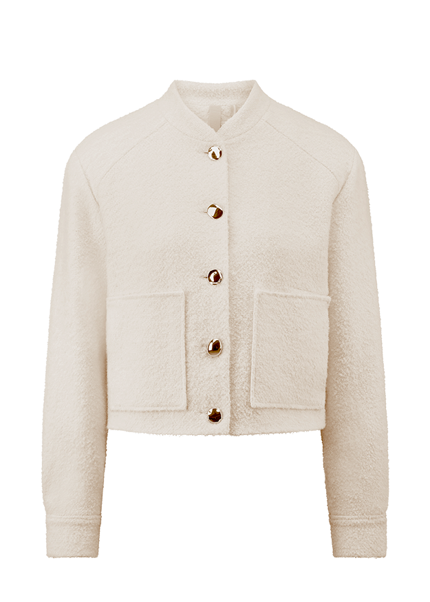Bouclé Jacket with Buttons