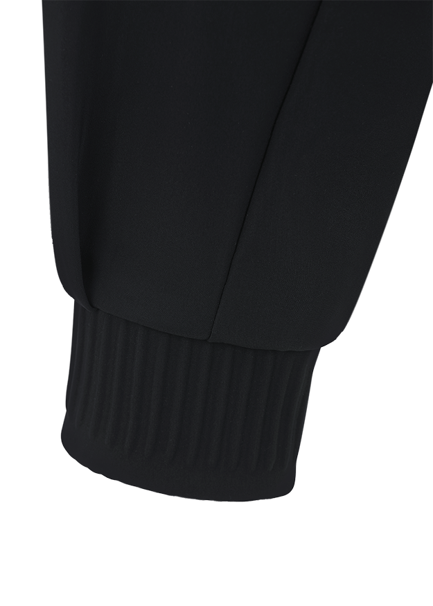 Hose, Schwarz, Bündchen, Rippbündchen, Stoff