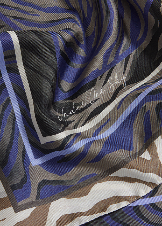 Schal, Muster, Stoff, BlaubraunGraú, Schal mit Muster
