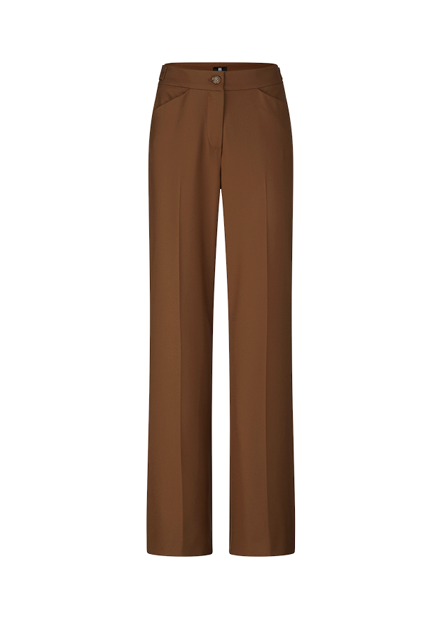 Hose, Klassische Hose, Gerade Beine, Hakenverschluss, braun