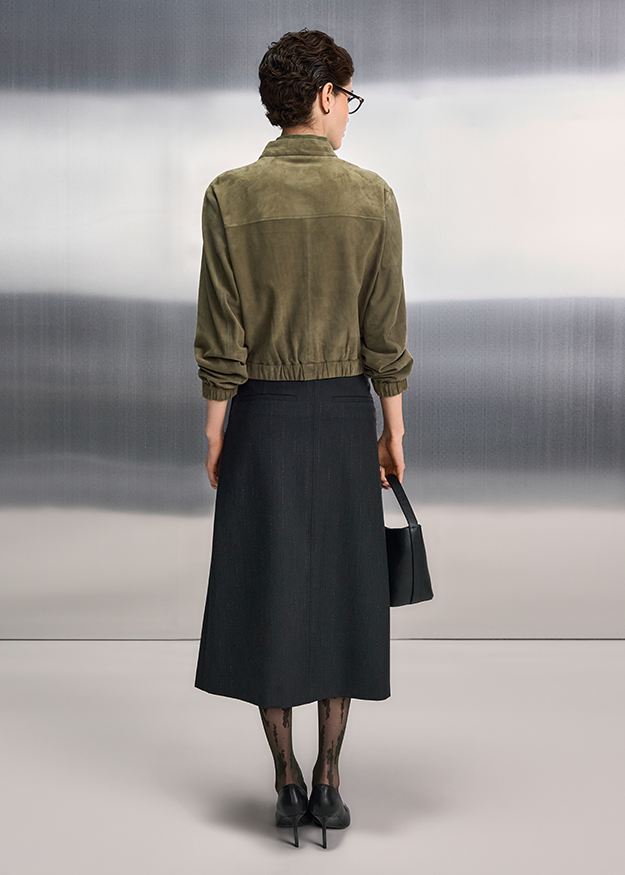 jacke, corduroy, olivgrün, midirock, pumps