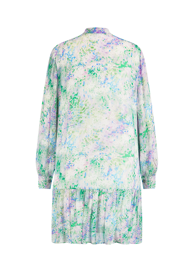 Bluse, Langarm, Blumenmuster, Druck, Röckchen-Detail