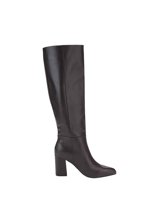 Kuhstiefel, Overknee-Stiefel, Stiefel, Schuh, Lederlook