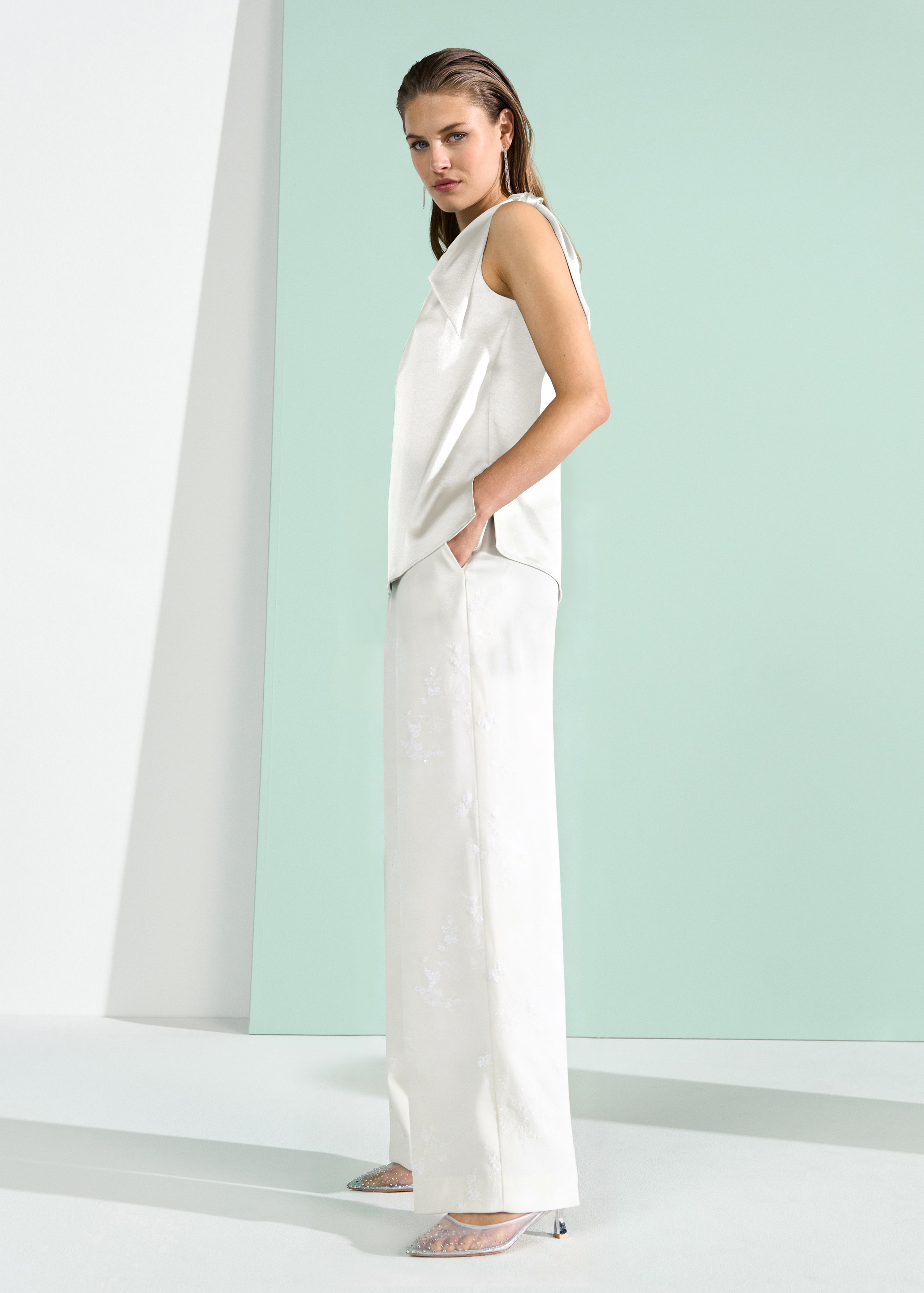 Blouse Top with Bow Detail