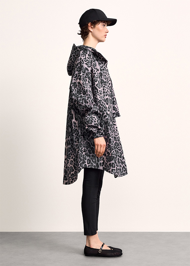 Leopard coat, Hooded coat, Oversized, Animal print, Casual coat