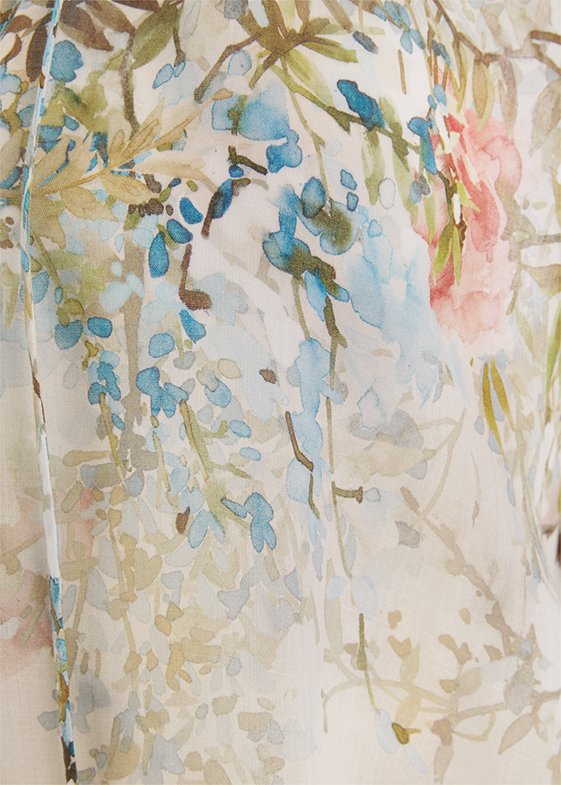 Blumenmuster, Floral-Print, Sommerkleidung, leichter Stoff, Bluse