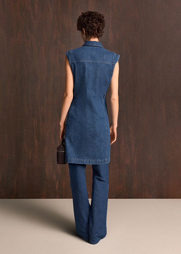 Denim, Jeans-Overall, Weste, Denim-Hose, Körpernah?