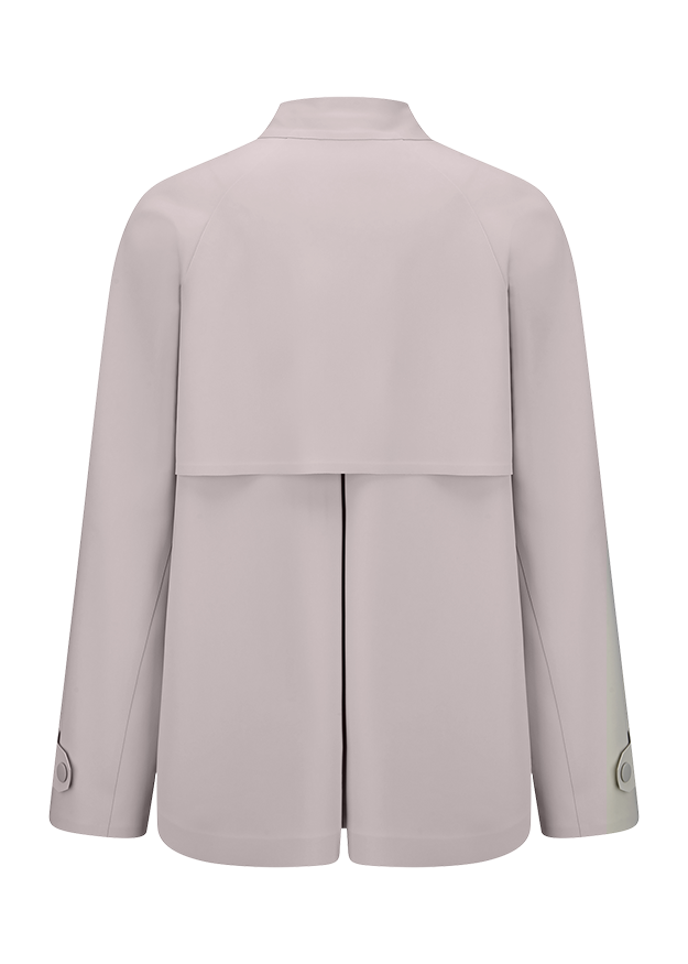 blazer, jacke, langarm, offen front, hellgrau