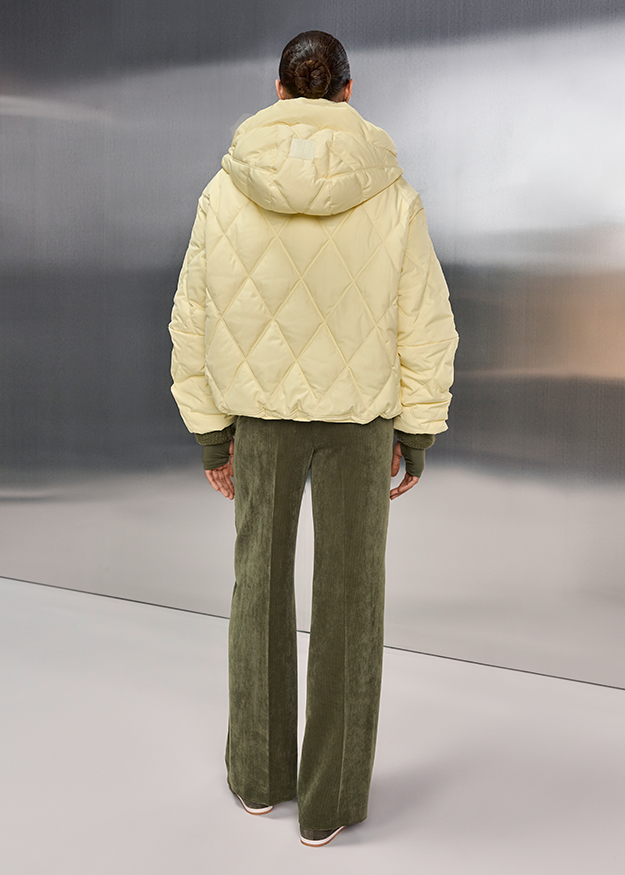 Damenjacke, Pufferjacke, Quilted jacket, Kapuze, Beige