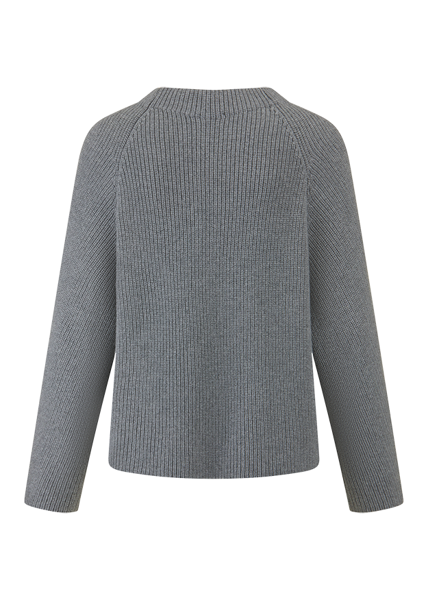 Pullover, Knitwear, Grau, Rundhals, Oversized?