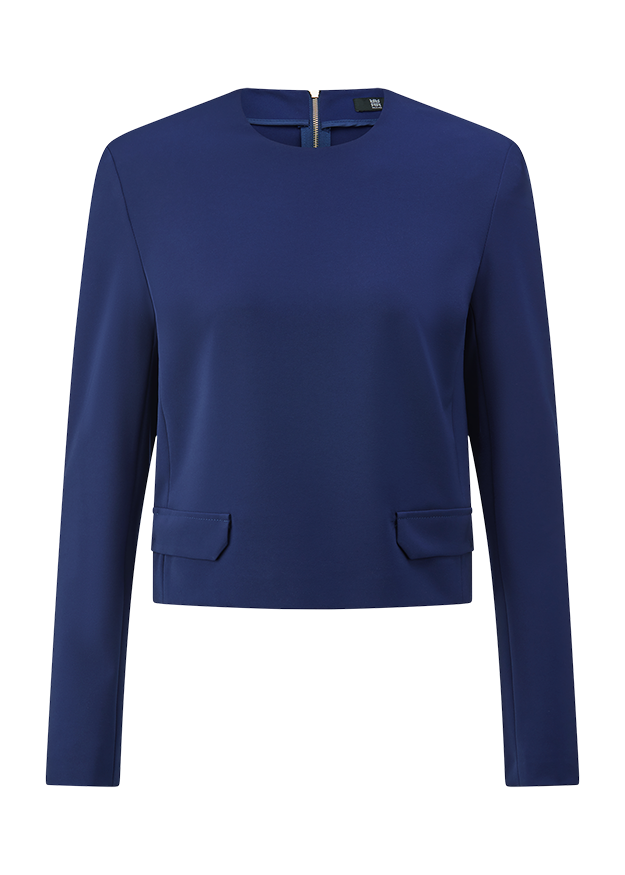 Blazer, Langärmlig, Knopfleck, Tasche, Uni-Farbe
