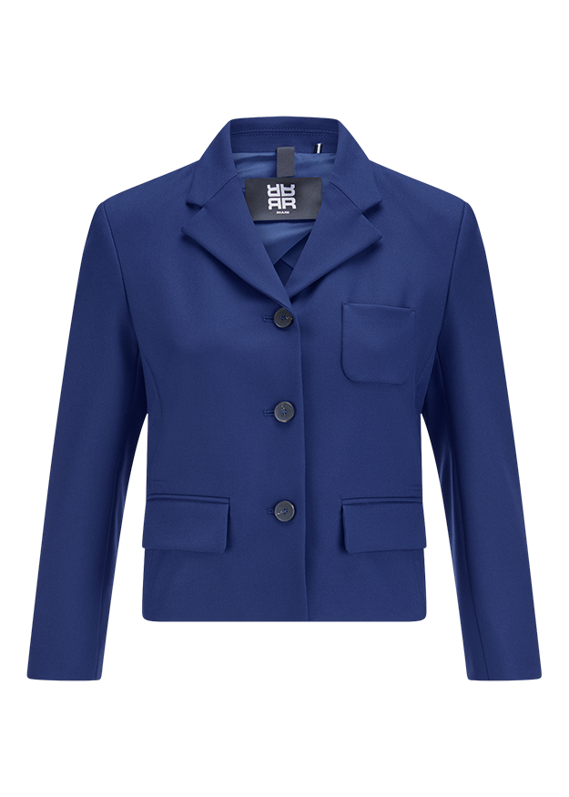 Blazer, Jacke, Blau, Einteiliger Knopf, Taschen