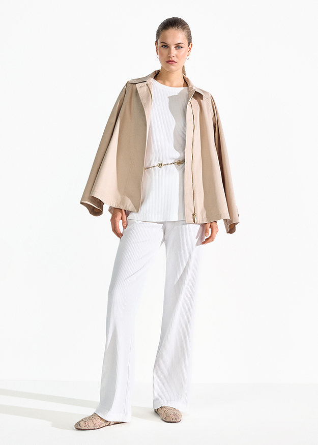 Kap, Mantel, Bluse, Modisch, Leinen