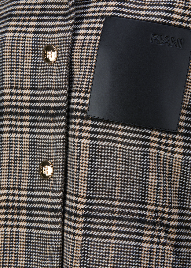 Hemd, Plaid, Karo, Knöpfe, Label