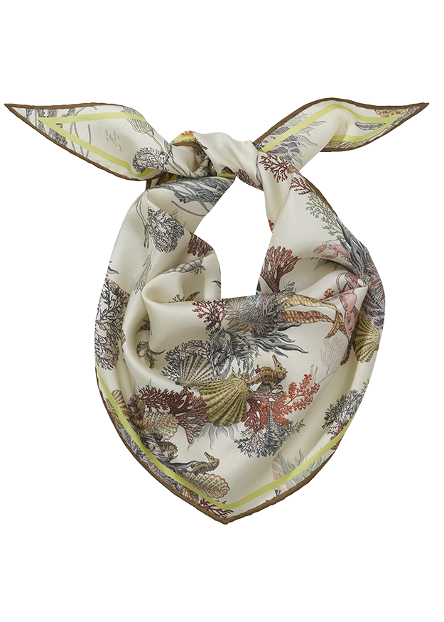 Schal, Stoffschal, Kleidung, Druck, Seidenlook