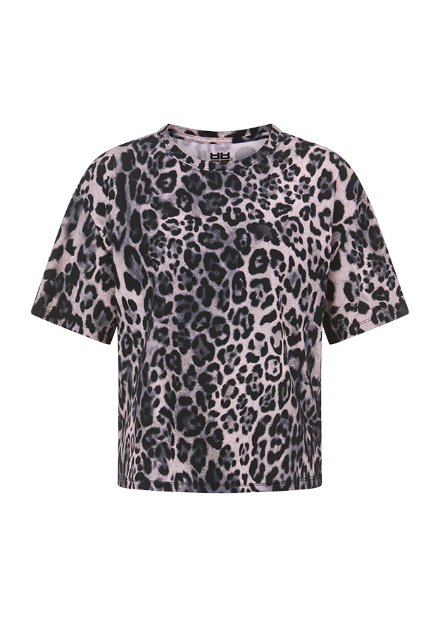 T-Shirt, Leopardentier, Leopard Muster, Kurzarm, casual