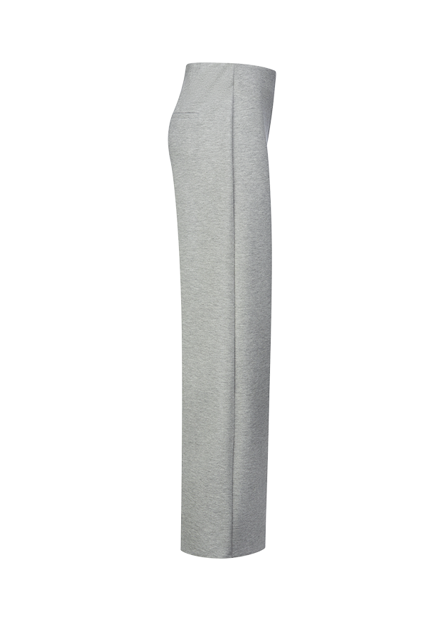 Hose, Beinkleid, Jogginghose, Feinripp, Grau