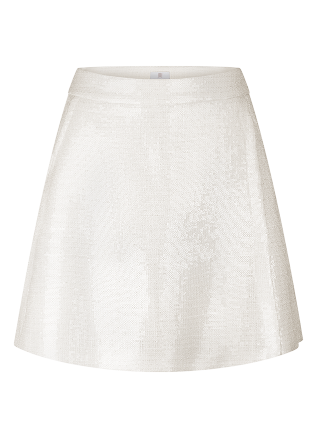 Weiß, Rock, Seide?, Glitzer?, Midi?, Skirt