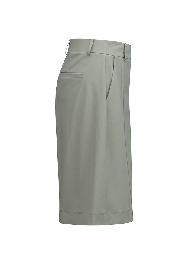 Rock, Hose, Midi, grau, Twill?
