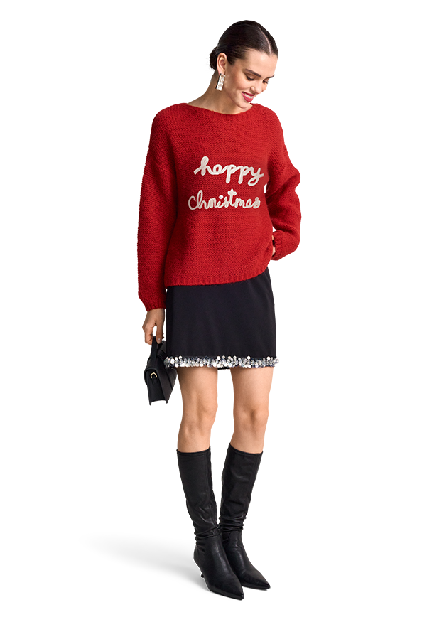 Langarm, Rock, Strickwaren, Pullover, Person