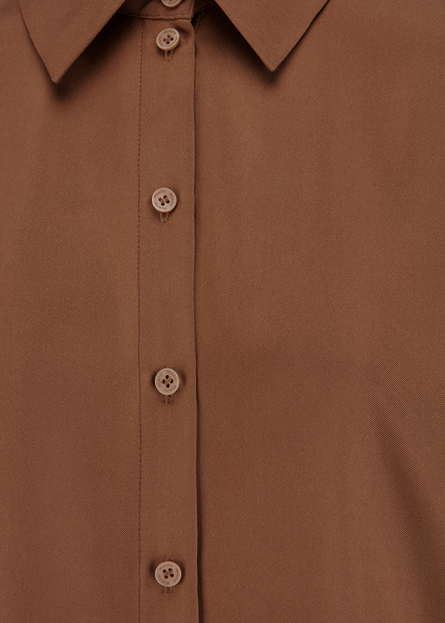 shirt, button-down, braun, baumwolle, Kragen